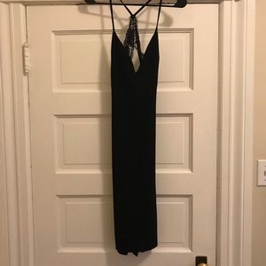 Black midi dress